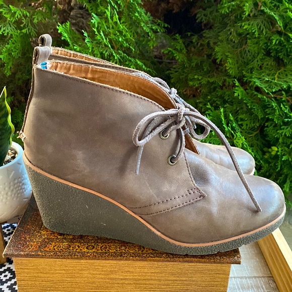 Sperry Harlow Wedge Ankle Brown Leather Booties size 9.5 - Picture 5 of 9